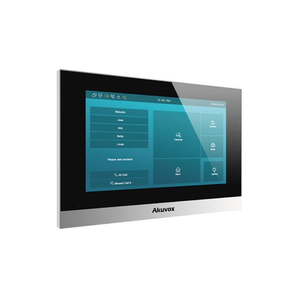 Monitor Interior 7" / POE / Entrada de alarma 8 