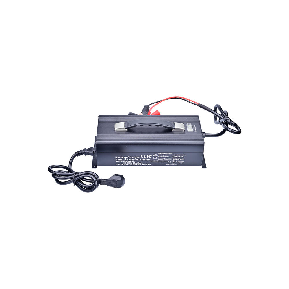 Cargador de Baterías de Litio / 20A / 48V / Entrada 100-240V AC / Protecciones Múltiples / Certificaciones Internacionales