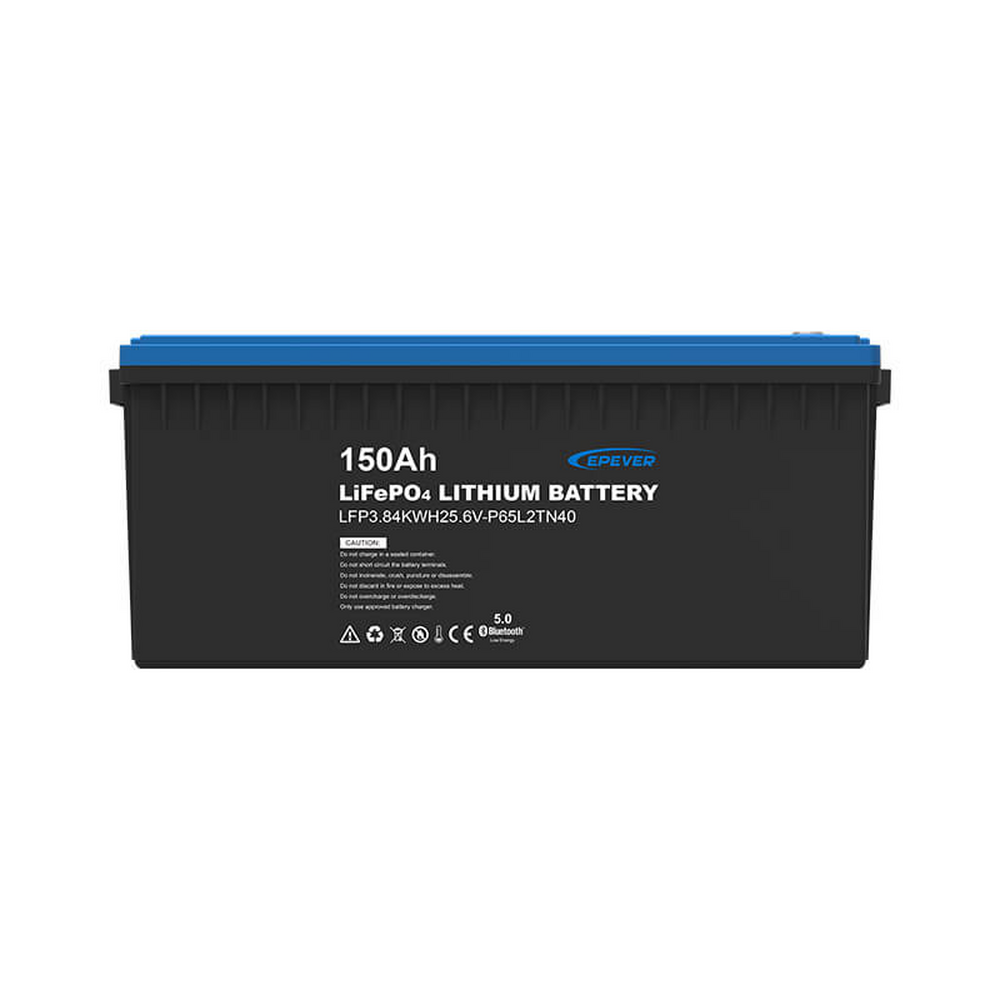 Batería LiFePO4 Estacionaria / 3.84 kWh / 25.6V 150Ah / IP65 / 6000 Ciclos 80% DOD / ABS / Protecciones Múltiples / Balance de Celdas