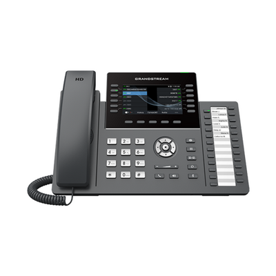Teléfono IP profesional de 12 líneas / 24 teclas de extensión programables / WI-FI 6 / POE integrado / Pantalla LCD 4.3 pulgadas / Seguridad de nivel empresarial / Bluetooth integrado / Compatible con GDMS / Audio HD con NOISE-SHIELD