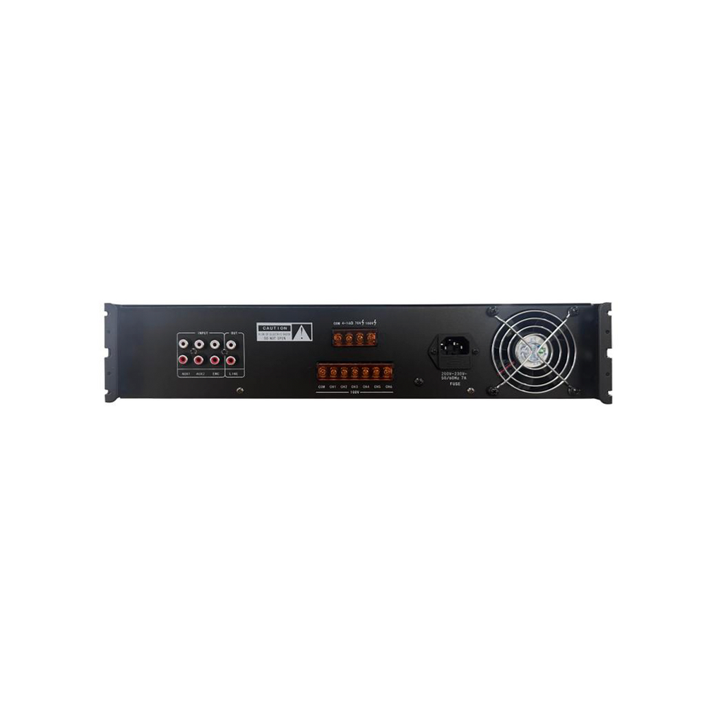 Amplificador una Zona / 2 Canales / 30 W por Canal / Conexión Bluetooth / Salida 4-8 Ω x 2 / 100V COM x 2 / Uso Interior 