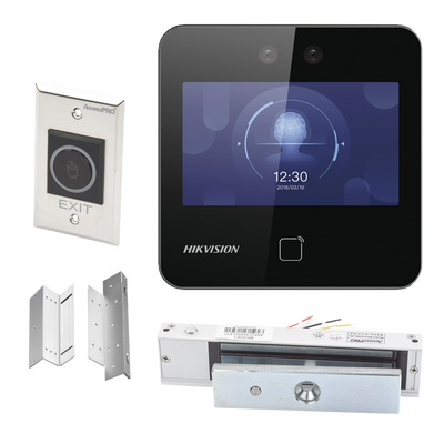 KIT INCLUYE BIOMETRICO AUTONOMO  DS-K1T343M-WX / ELECTROIMAN MAG350S Y BOTON DE SALIDA ACCESSK1