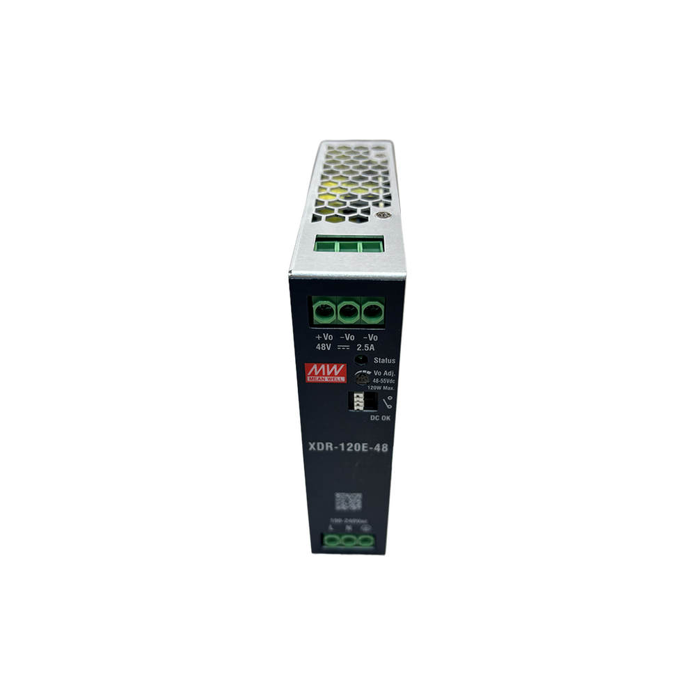 Fuente de poder industrial de 120 W, salida 48 VCD, entrada 90~264 VCA, para montaje en riel DIN, 