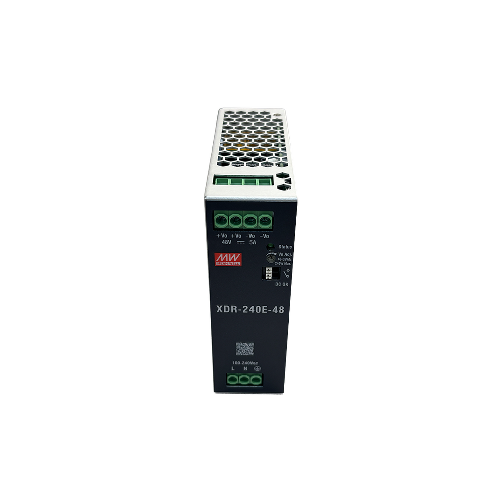 Fuente de Poder Industrial de 240W, salida 24Vcd, 10A, para montaje Riel Din
