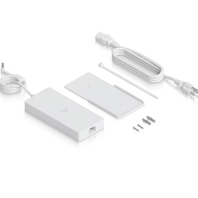 Adaptador de Corriente AC 210W / Entrada 100-240V AC / Salida 54V DC / Compatible con Switches PoE UniFi / Montaje en Pared / Cable AC 1.5m / Compatible con Switches UniFi Ultra, Pro Max 16 POE, y Flex 2.5G 8 POE