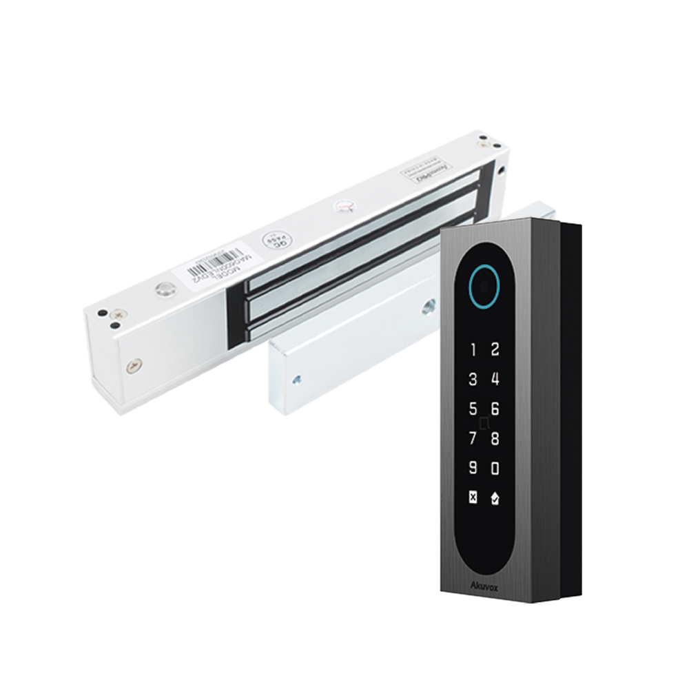Slim Access Control Akuvox A08S / Aluminum and Tempered Glass / IP65 & IK09 /Includes MAG600NLEDV2