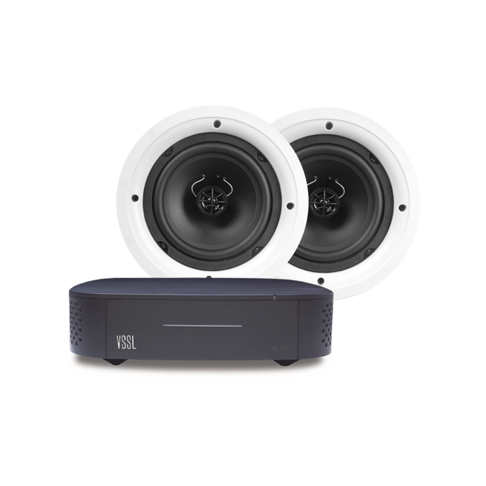VSSL A1X Amplifier Kit | 2 TruAudio SP6 6in Ceiling Speakers