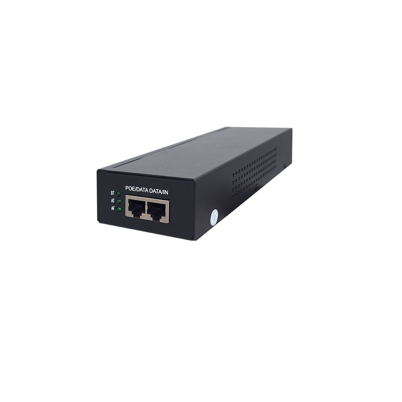 2.5G PoE++ Injector with 1x PoE Output Port (802.3bt 90W) and 1x Ethernet Input, Metal Housing